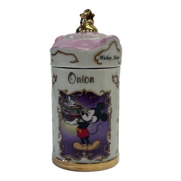 Lenox Walt Disney Mickey Mouse Onion Spice Jar 1995 Porcelain REPLACEMENT - Picture 1 of 6